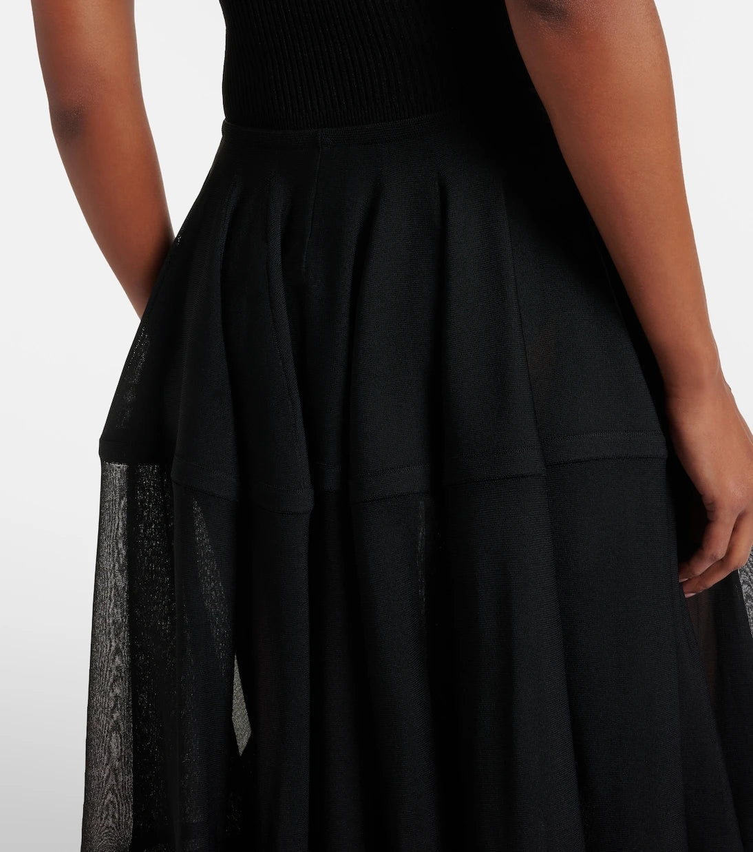 Alaïa - Semi-sheer midi skirt