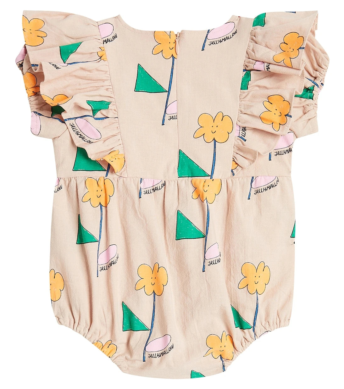 Jellymallow - Baby Orange Flower cotton bodysuit