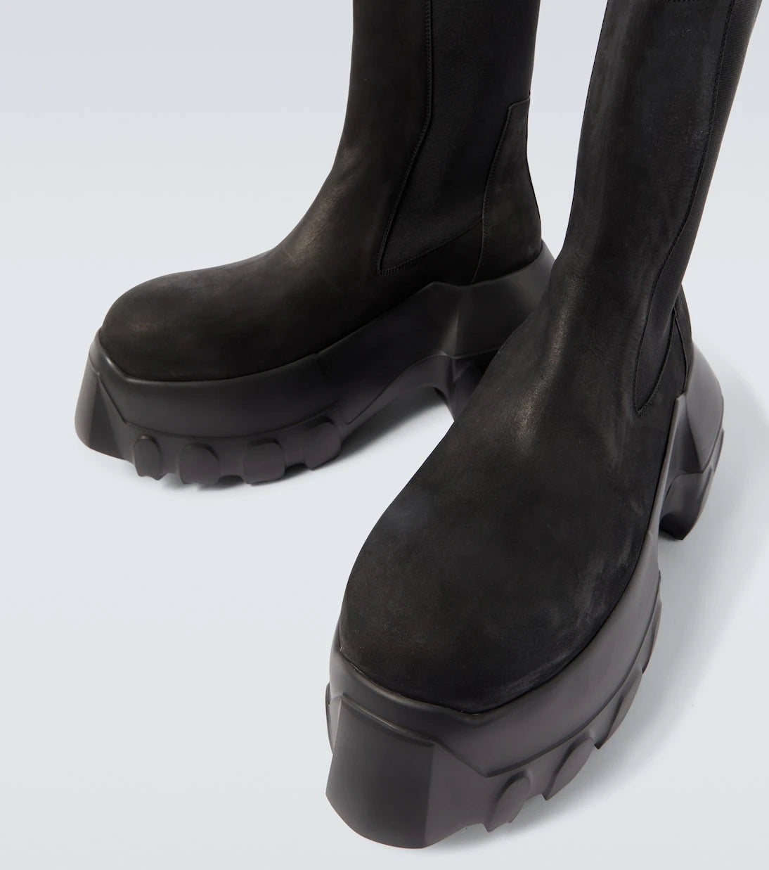 Rick Owens - Beatle Mega Tractors leather Chelsea boots