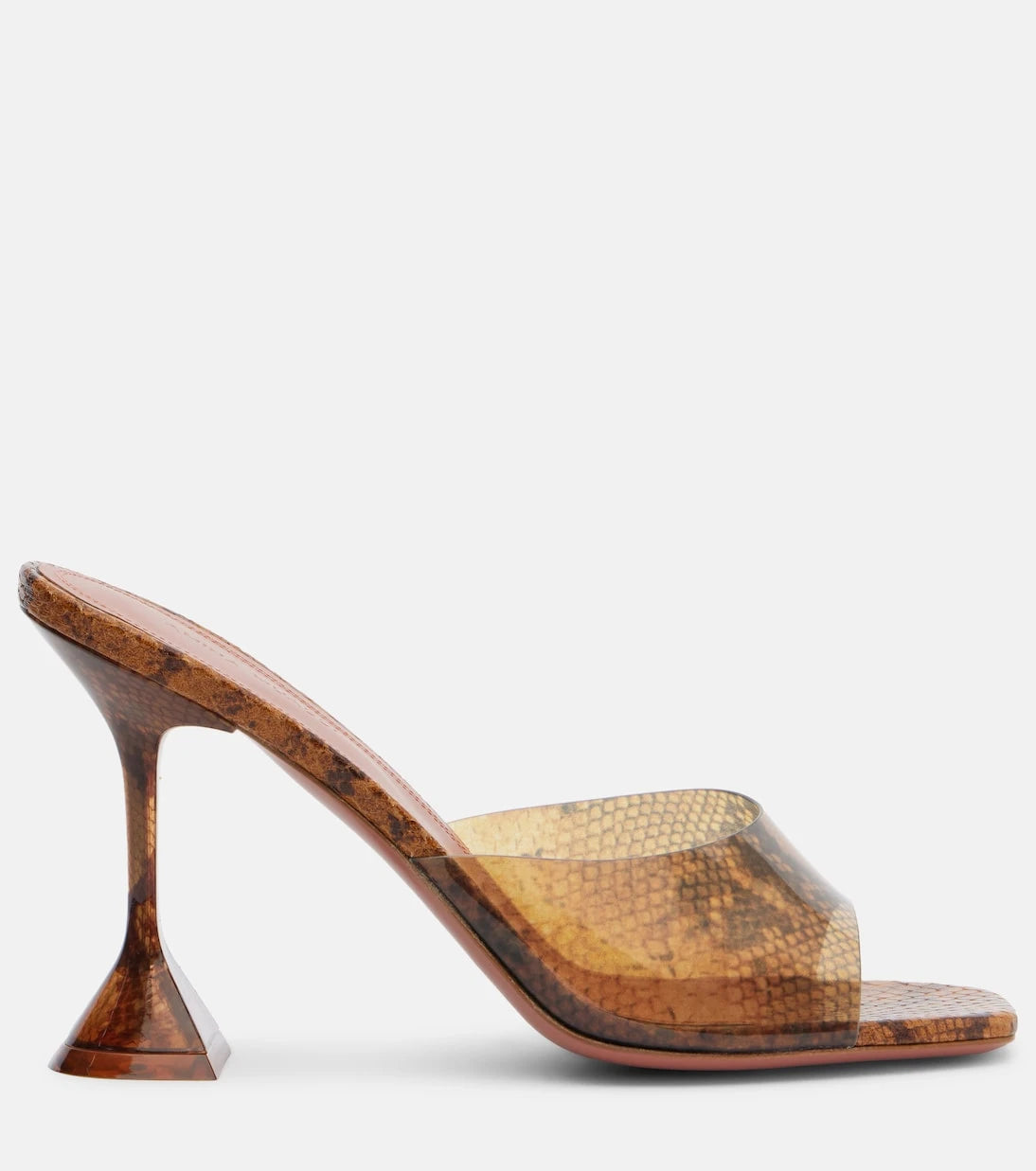 Amina Muaddi - Lupita snake-print PVC mules