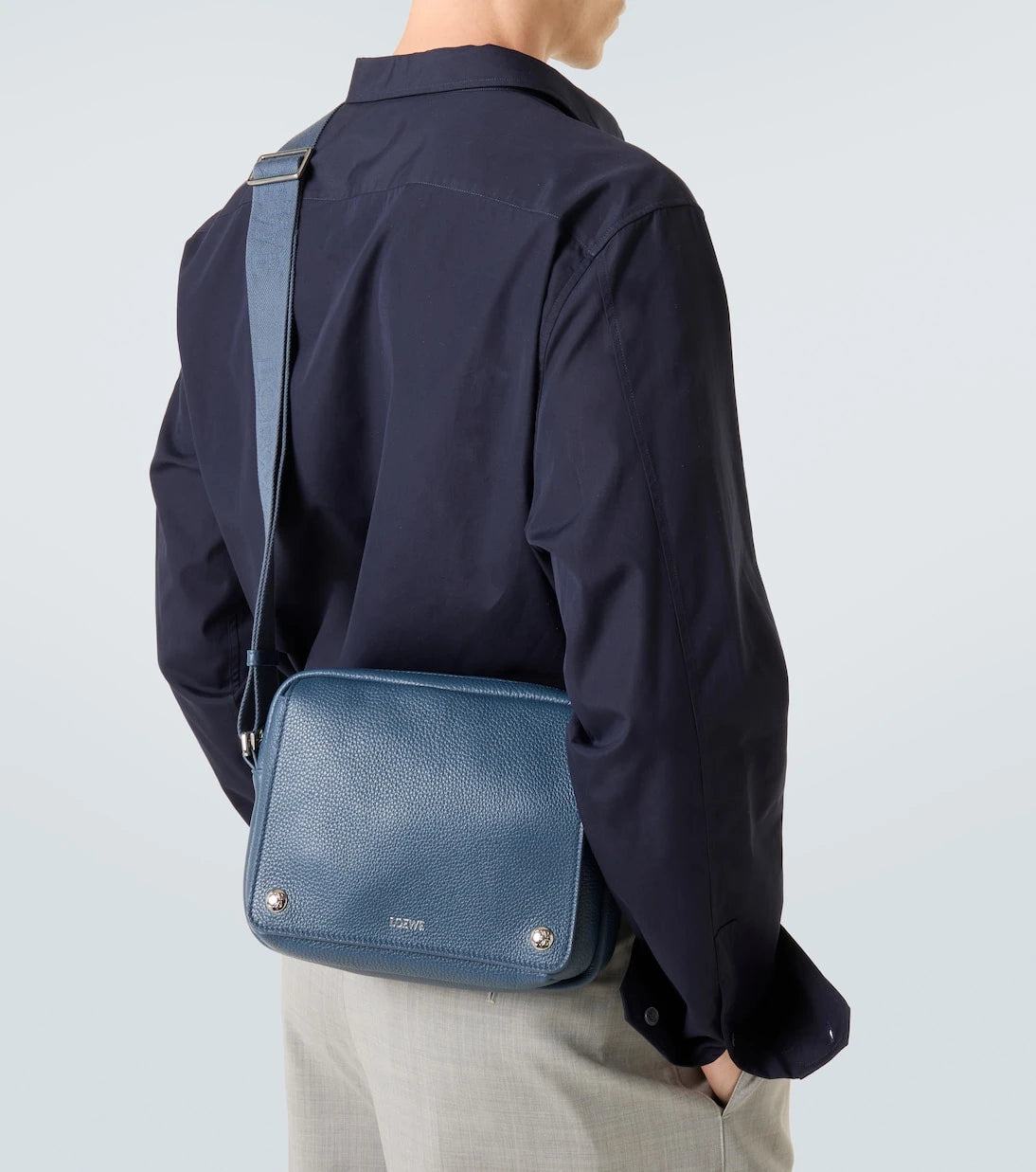 Loewe - Pebble Medium leather messenger bag