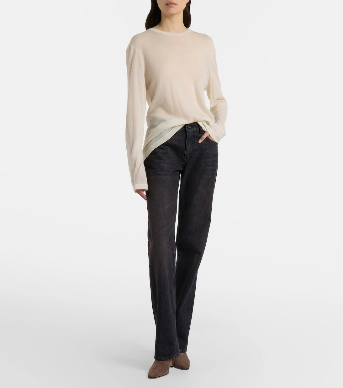 The Row - Suede ankle boots