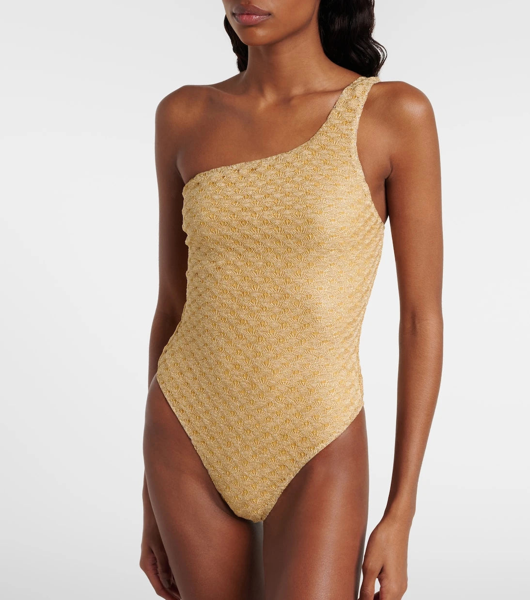 Missoni - One-shoulder lamé swimsuit