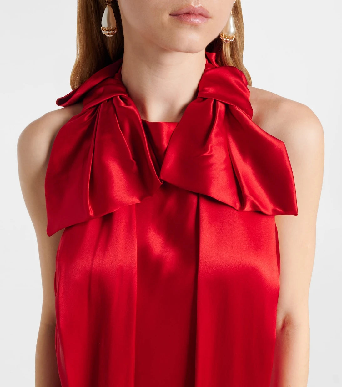 Simone Rocha - Bow-detail open-back silk satin gown