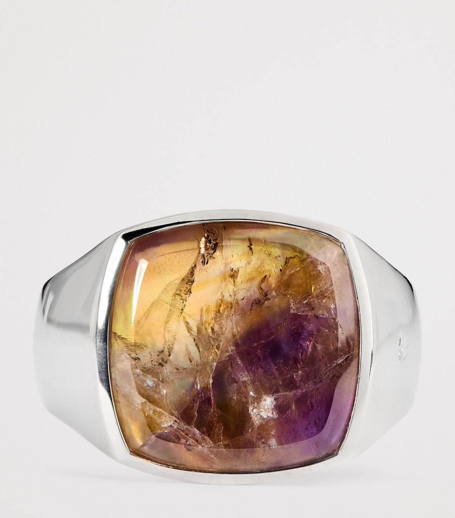 Sterling Silver Cushion Sakura Ring