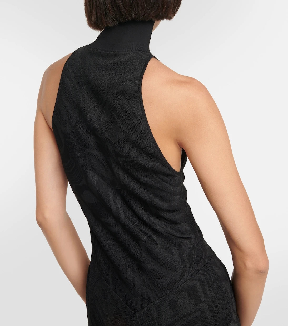 Alaïa - Patterned turtleneck gown
