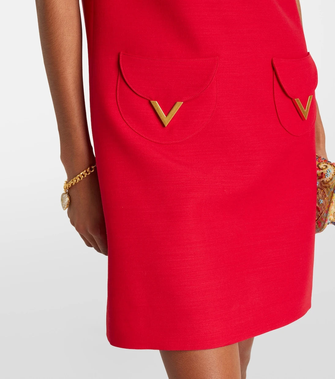 Valentino - Crepe Couture VGold minidress