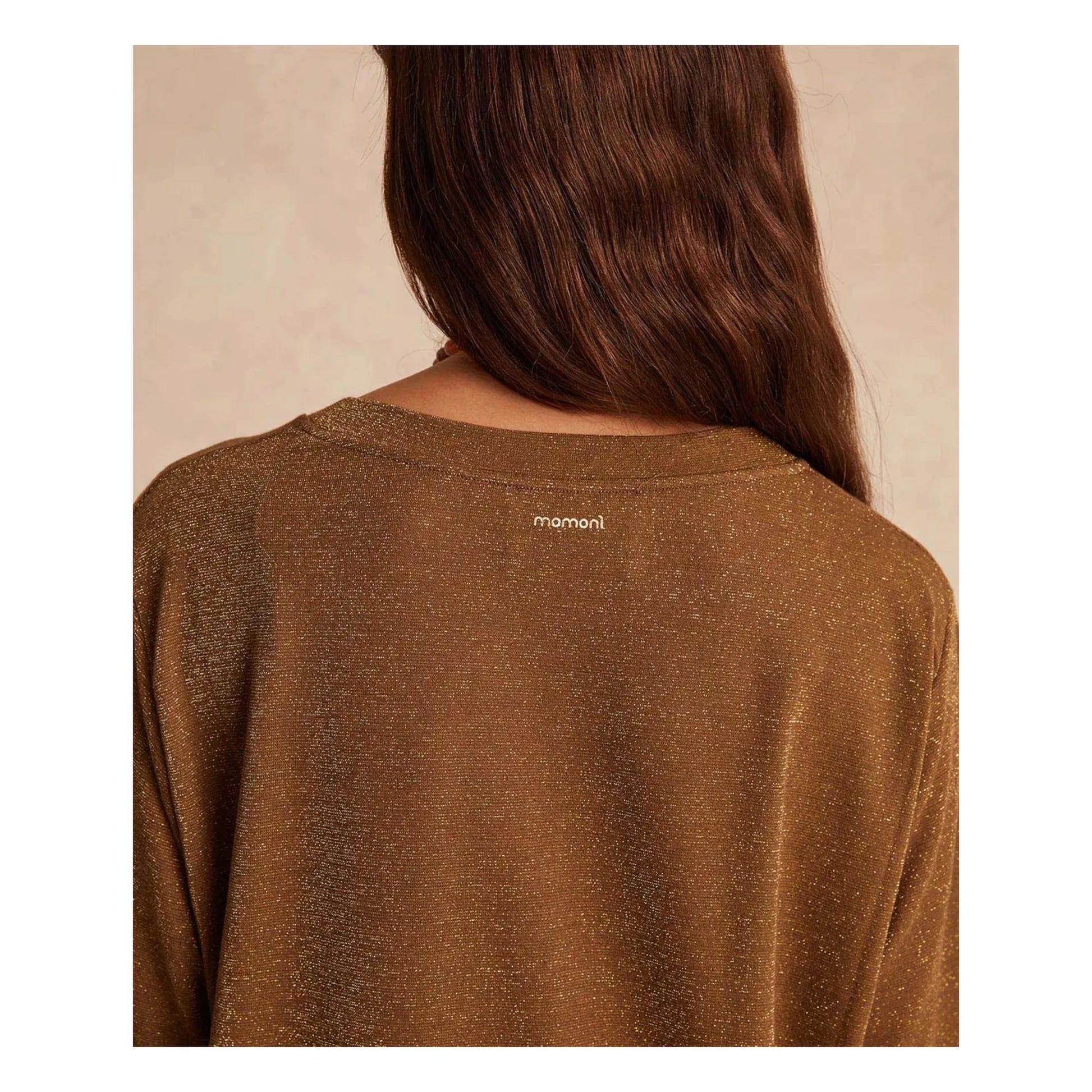 Momoni - Iora Metallic T-shirt | Tabacco