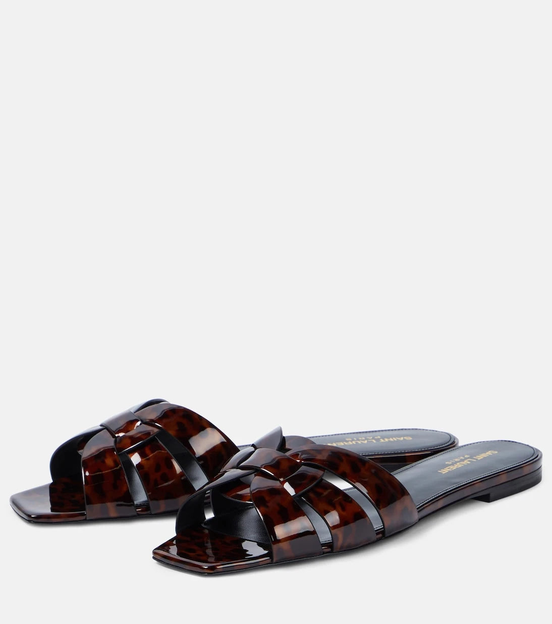 Saint Laurent - Tribute 05 leopard-print leather flats