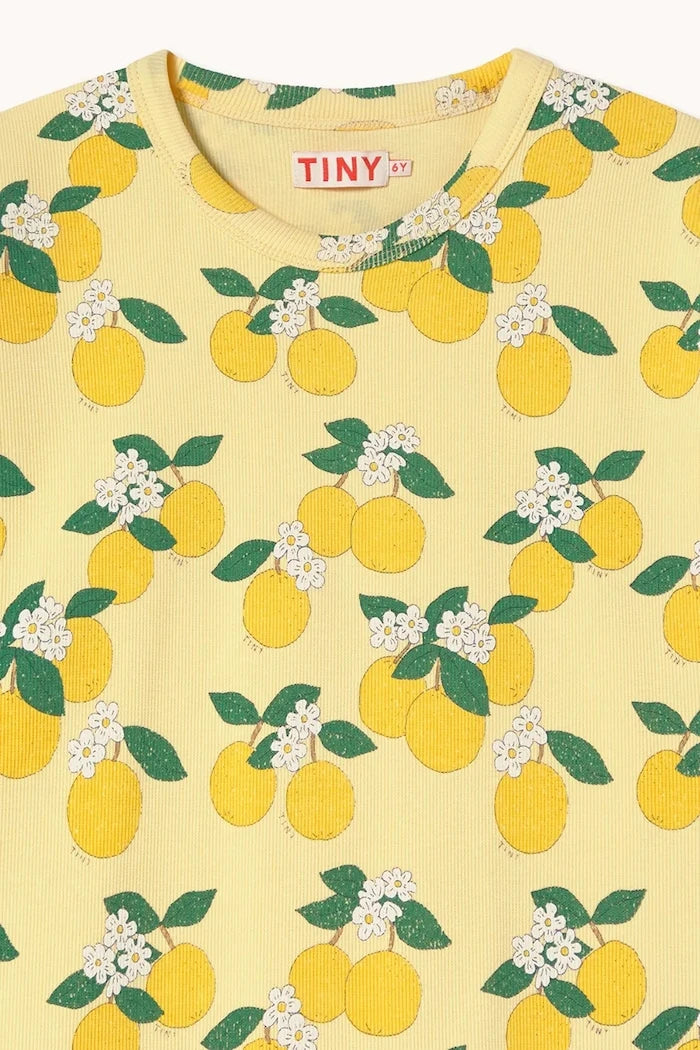 Детска тениска Tinycottons ORANGES RIB TEE