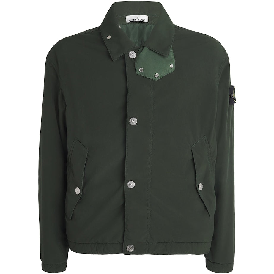 Stone Island Green Canvas Waterproof Compass Jacket