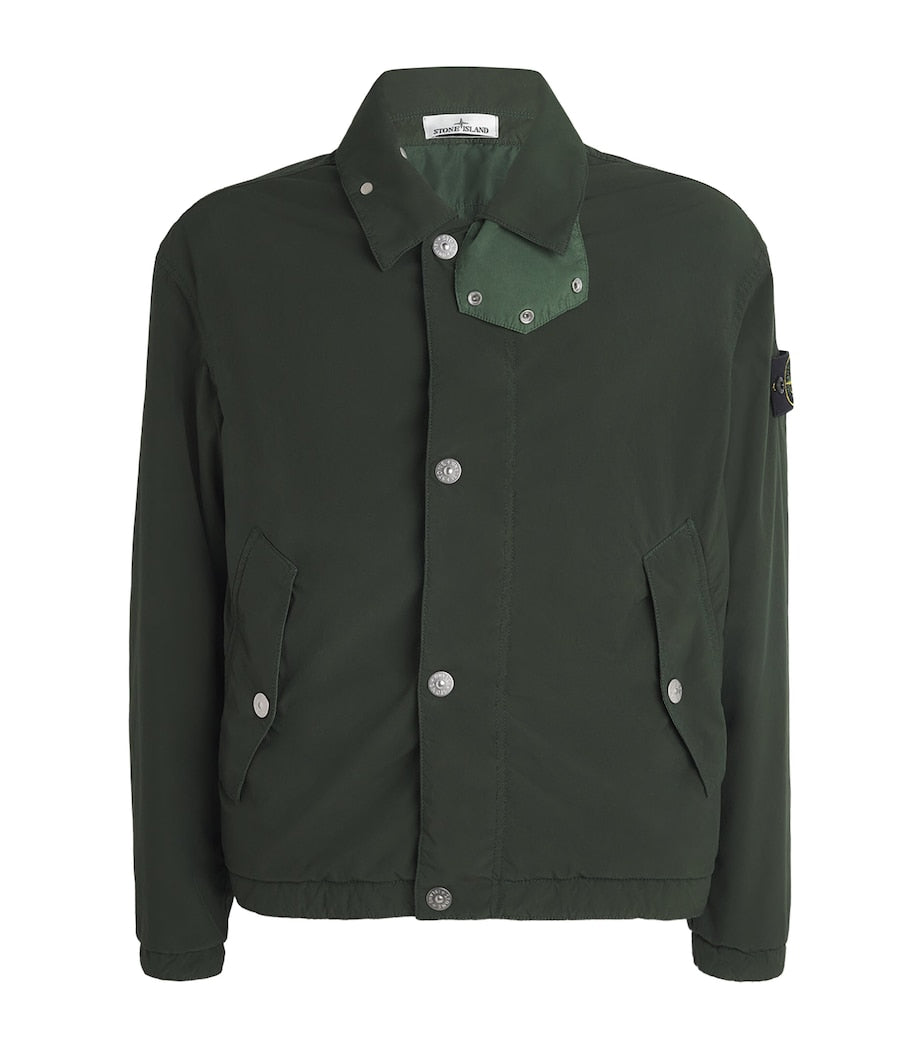 Stone Island Green Canvas Waterproof Compass Jacket