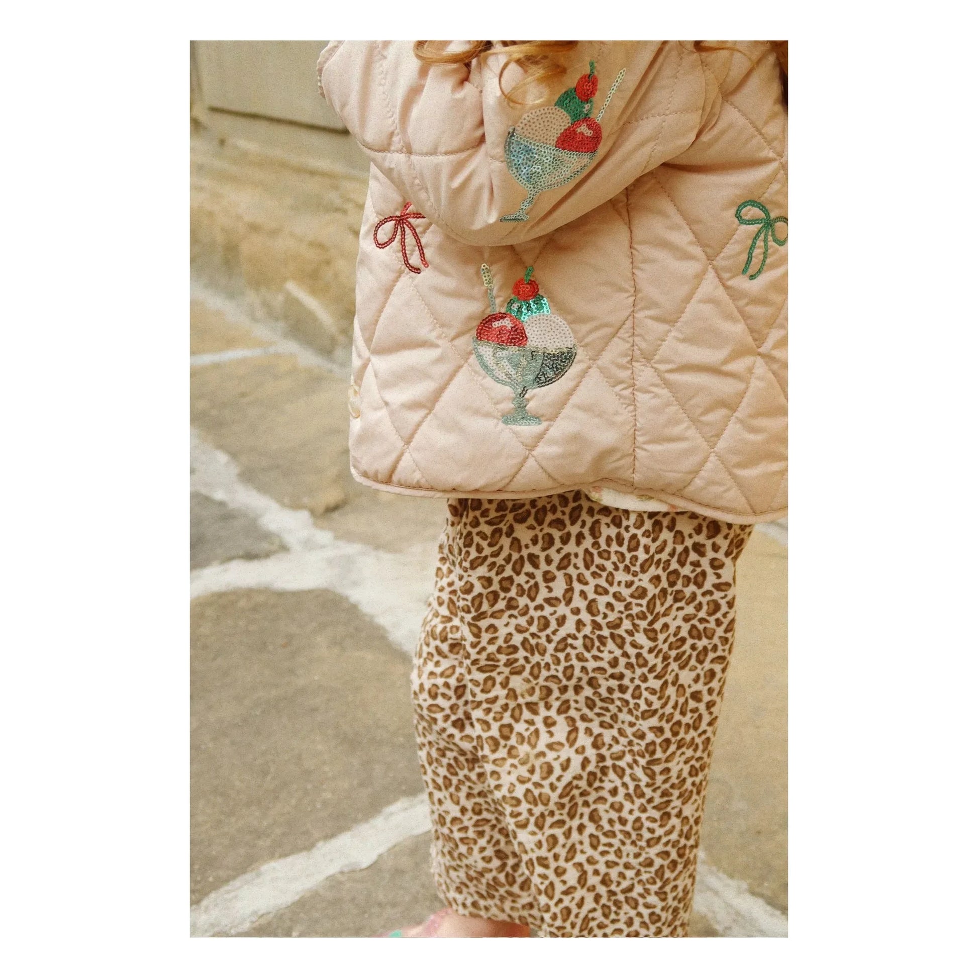 Konges Sløjd - Flora Glaces Sequins Quilted Jacket | Pale Pink