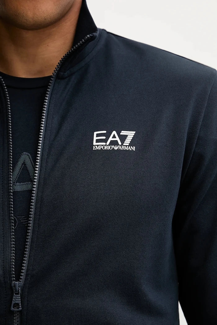 EA7 Emporio Armani erkek fermuarlı pamuklu sweatshirt