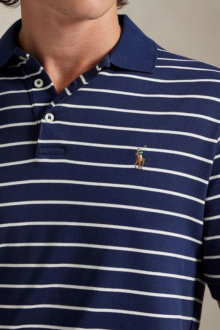 Памучна тениска с яка Polo Ralph Lauren