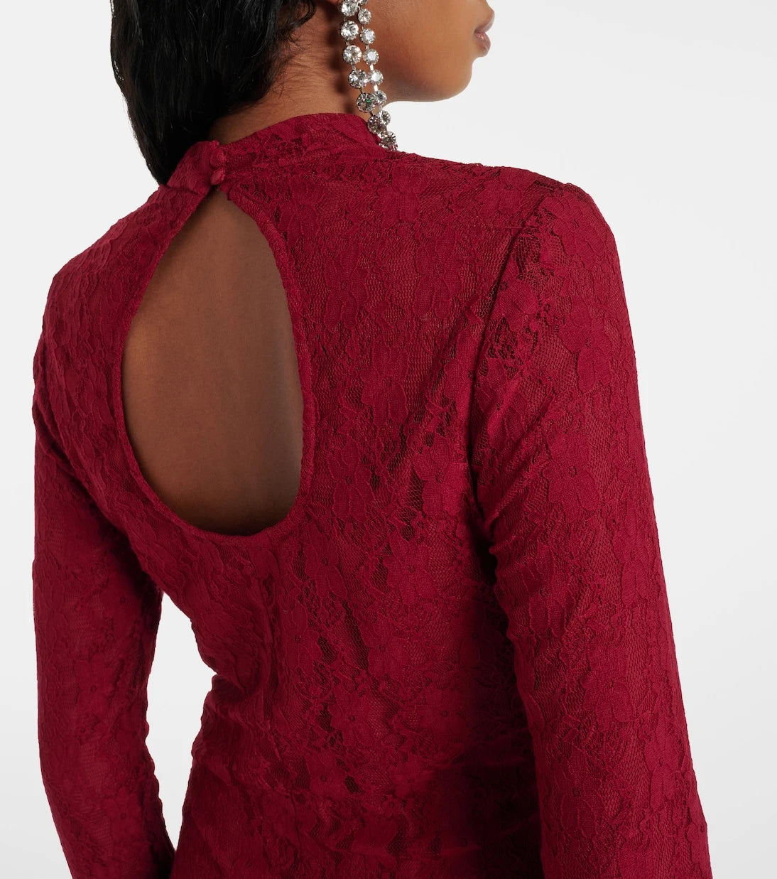 Rotate - Open-back lace minidress