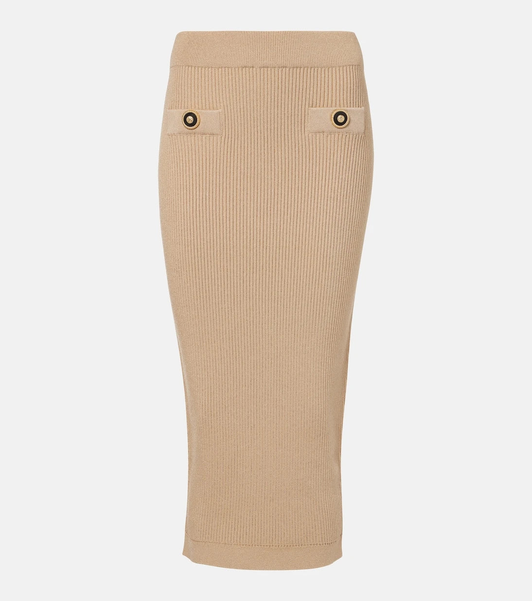 Balmain - Ribbed-knit pencil skirt