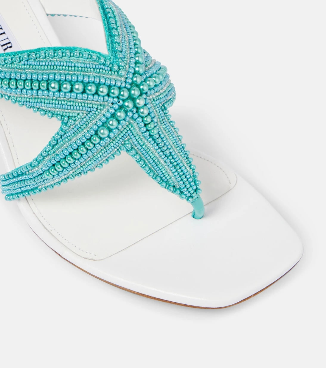 Aquazzura - صنادل ريف ستار 65 الجلدية ذات الحزام بين الأصابع