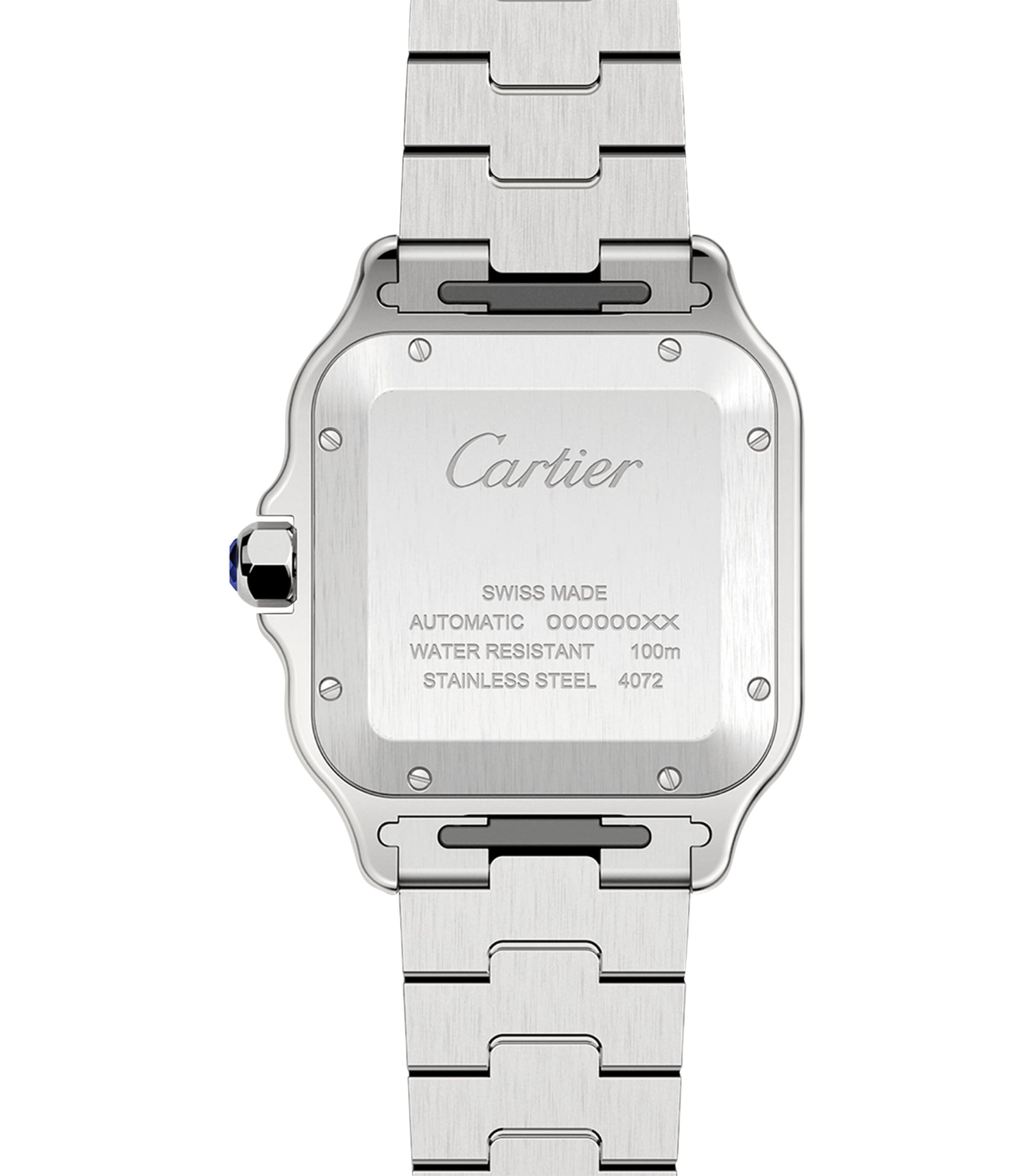 Large Steel Santos de Cartier Watch 39.8mm