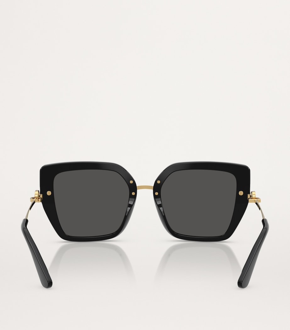 Black Acetate Butterfly Sunglasses