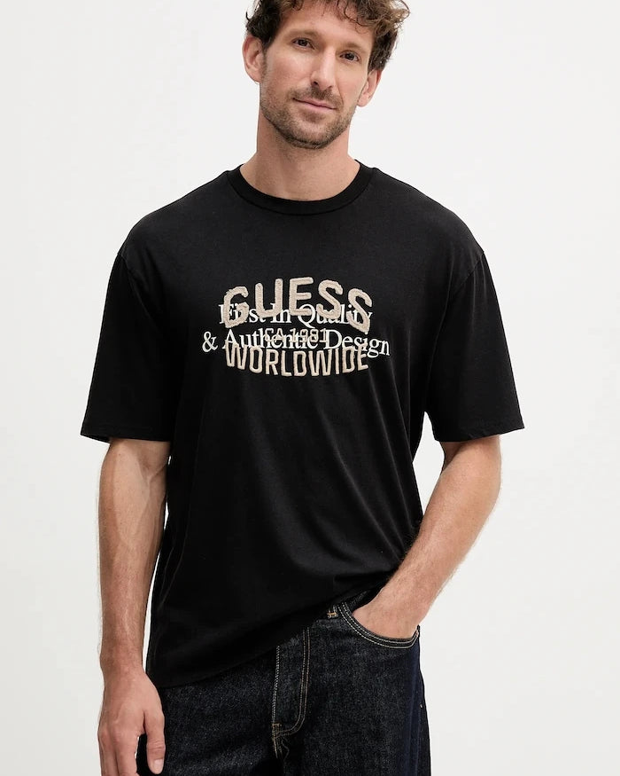 Guess WORLDWIDE Pamuklu Tişört