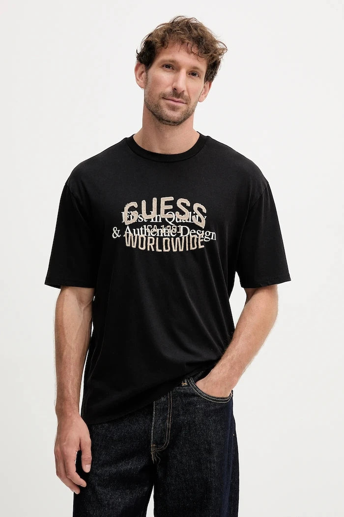 Guess WORLDWIDE Pamuklu Tişört