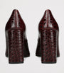 Alaïa Burgundy Leather Point-Toe Pumps 90