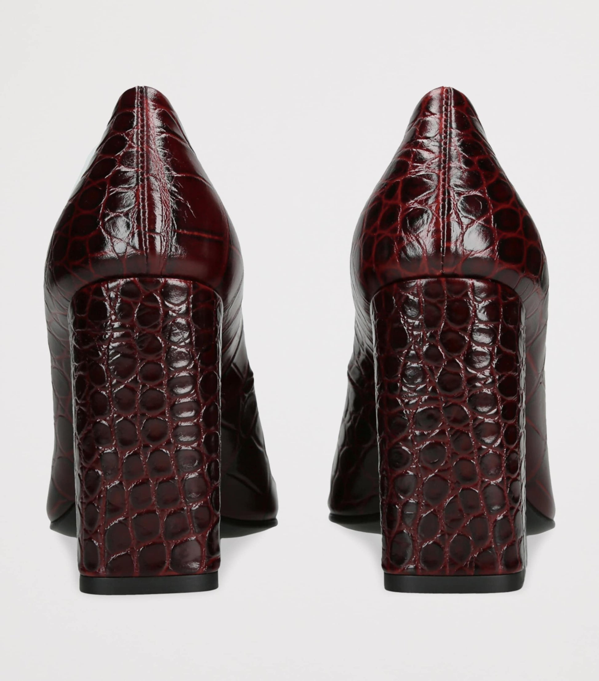 Alaïa Burgundy Leather Point-Toe Pumps 90