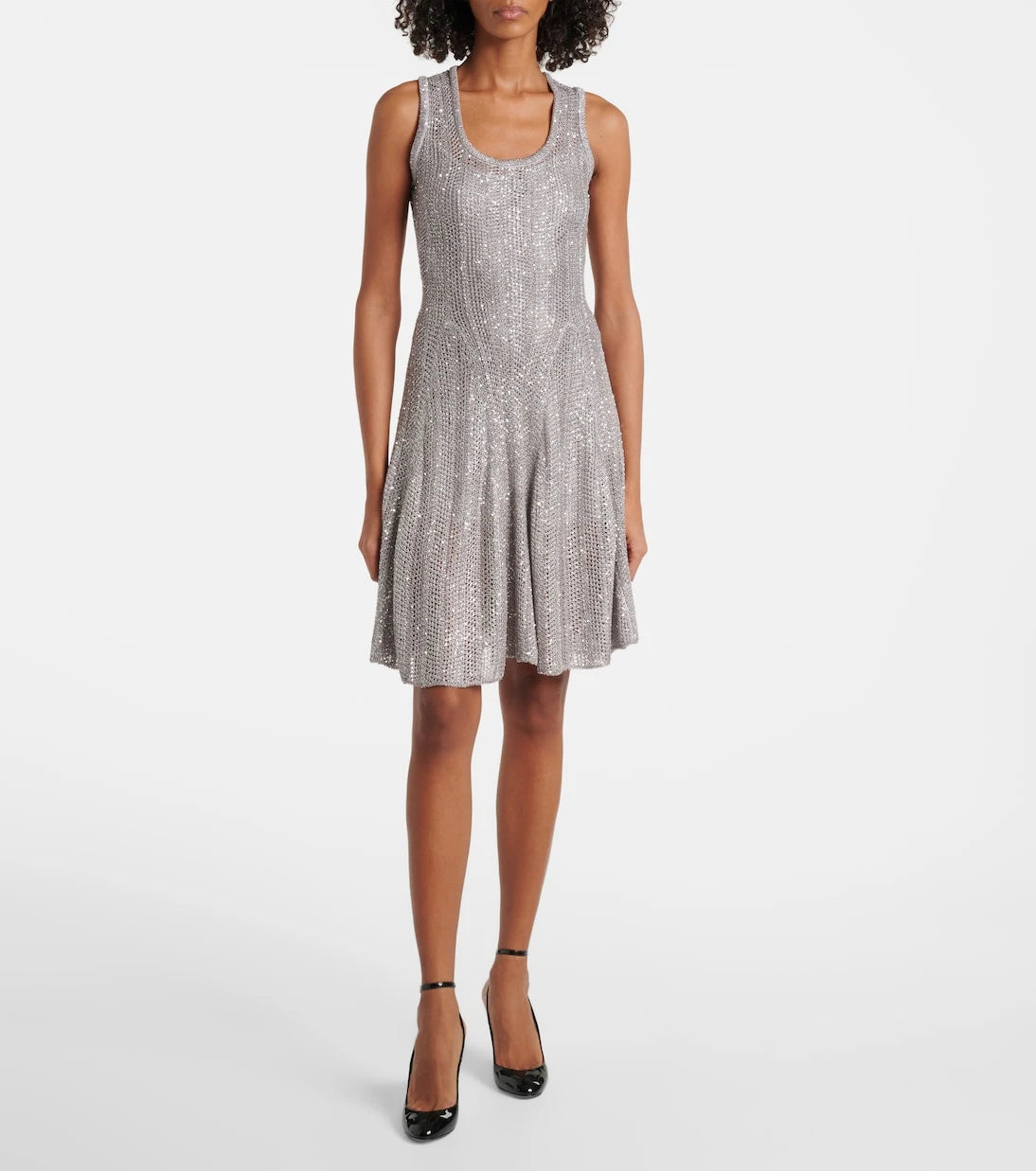 Alaïa - Sequined knitted minidress