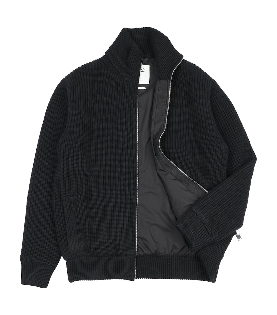 Valstar Black Cashmere Bomber Jacket
