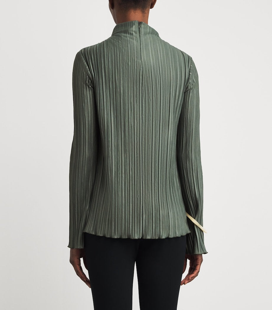 Green Plissé Abacus Top