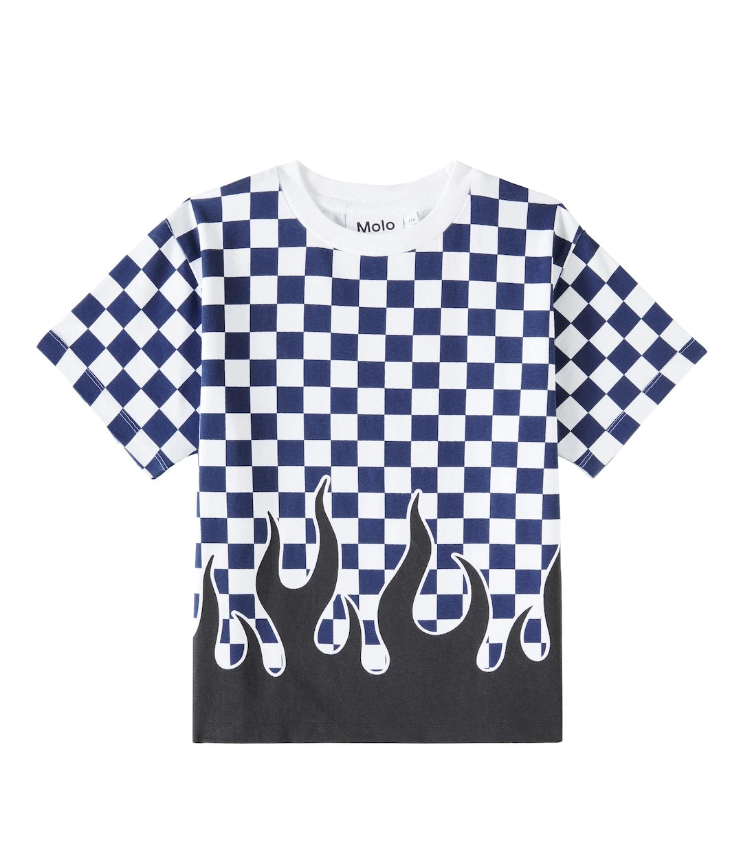 Molo - Rodney checked cotton jersey T-shirt