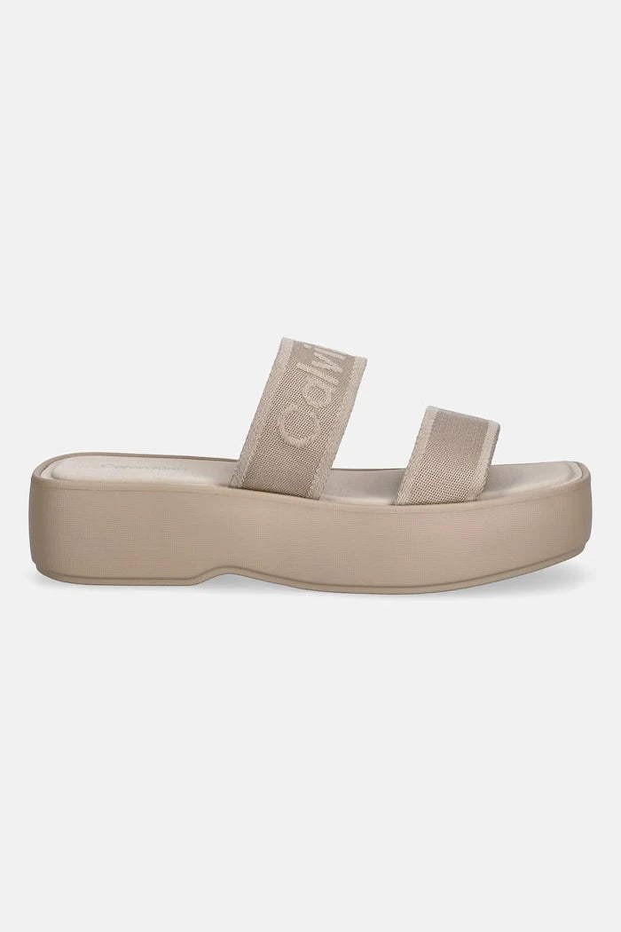 Calvin Klein чехли дамски FLATFORM SNDL WEBBING