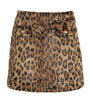 Maje Multi Leopard Print Mini Skirt