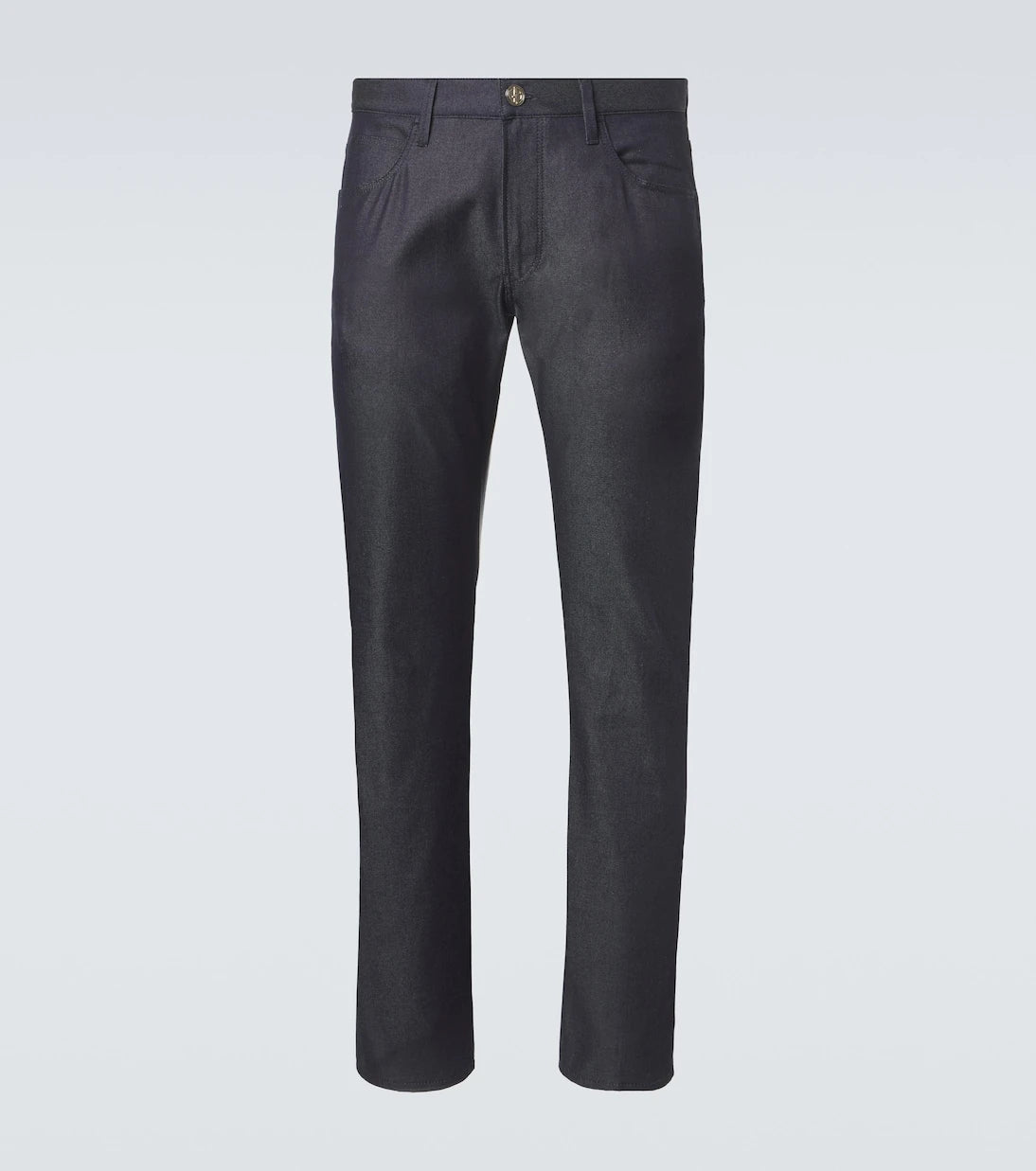 Giorgio Armani - Cotton and silk-blend straight jeans