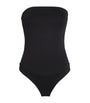 Good American Black Scuba Corset Strapless Bodysuit