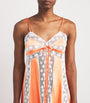 Loretta Caponi Orange Silk Lace-Detail Nightdress