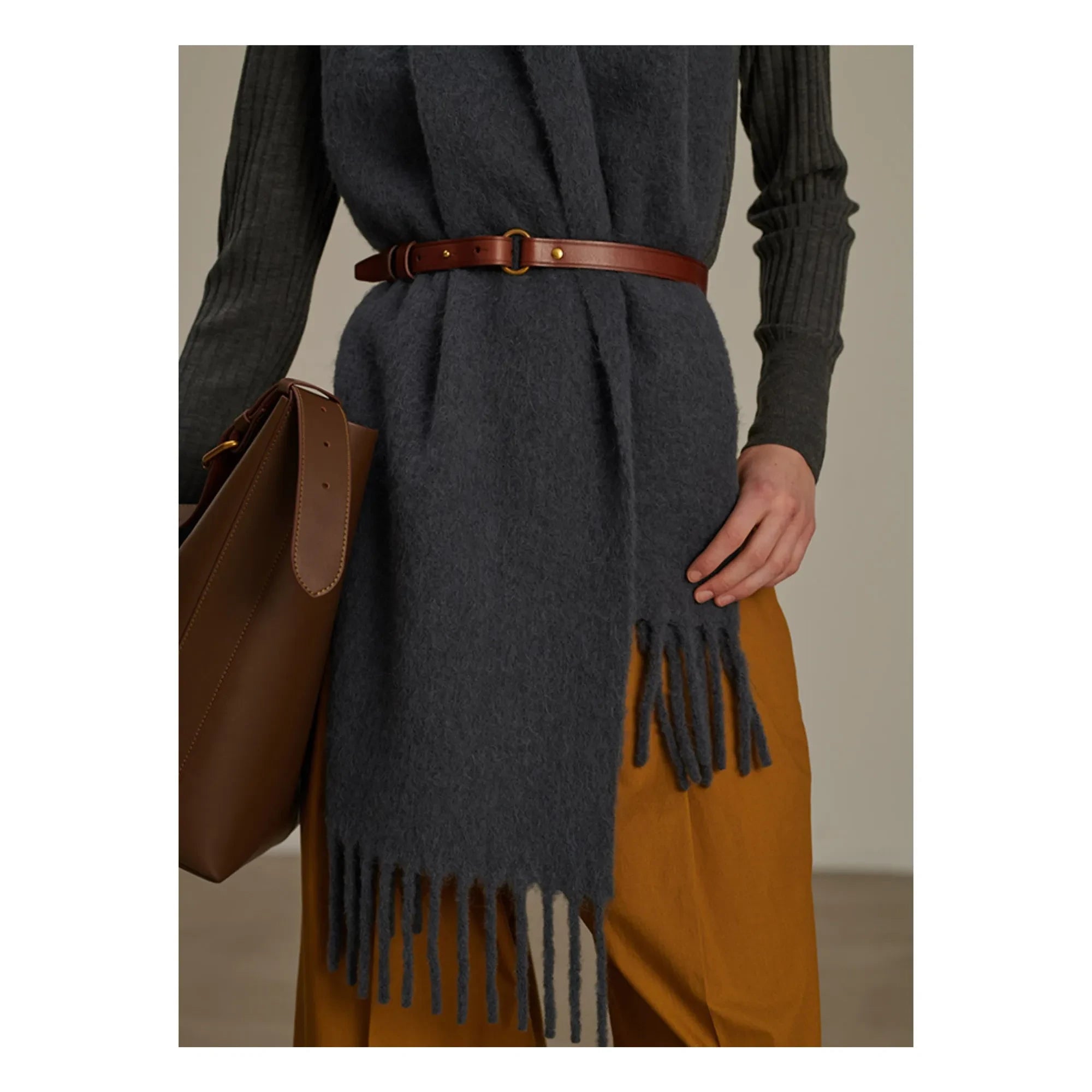 Soeur - Soft Mohair scarf | Grey
