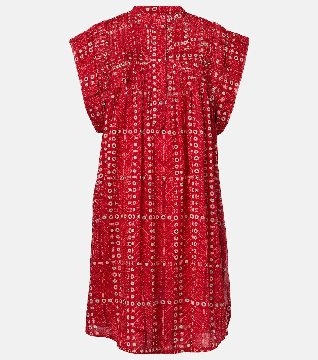 Marant Etoile - فستان ميني مطبوع من القطن طراز Leazali