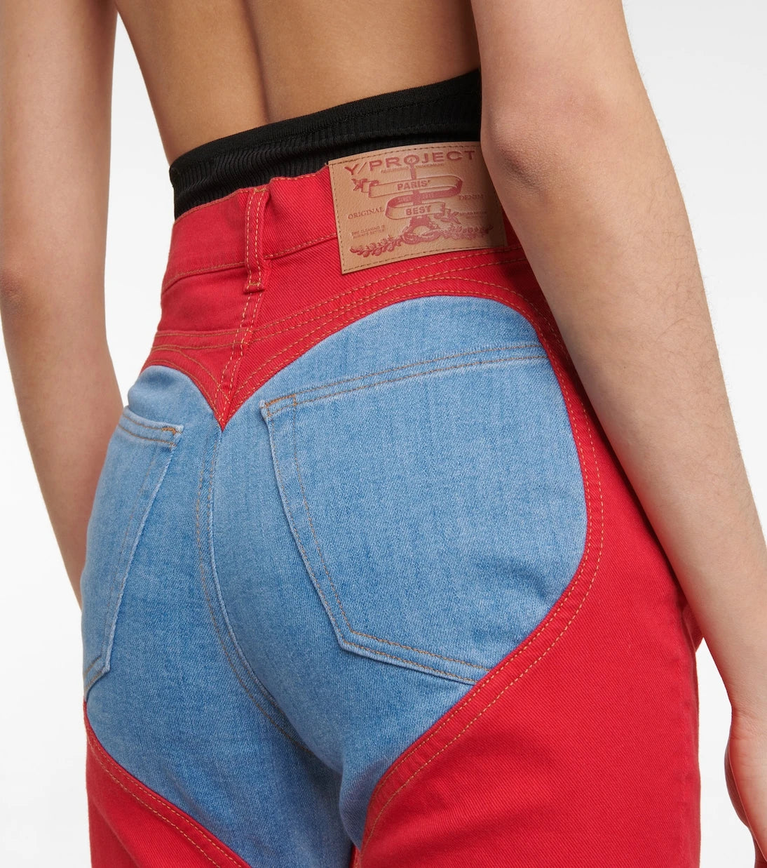 Y/Project - Paneled high-rise skinny jeans