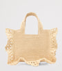 LOEWE Beige x Paula's Ibiza Raffia Font Tote Bag