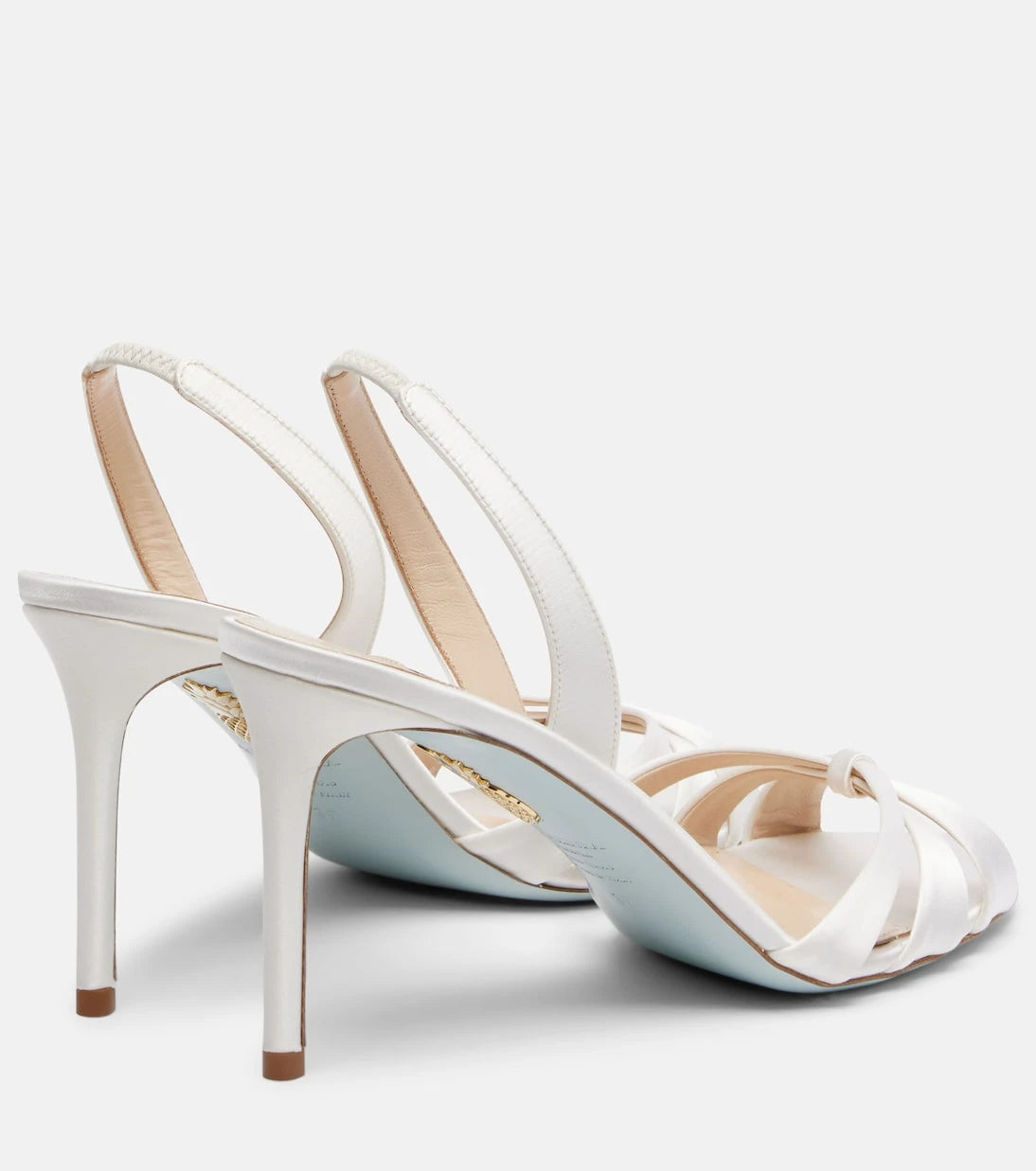 Aquazzura - Tati 85 satin slingback sandals