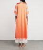 Orange Silk Lace-Trim Calliope Robe