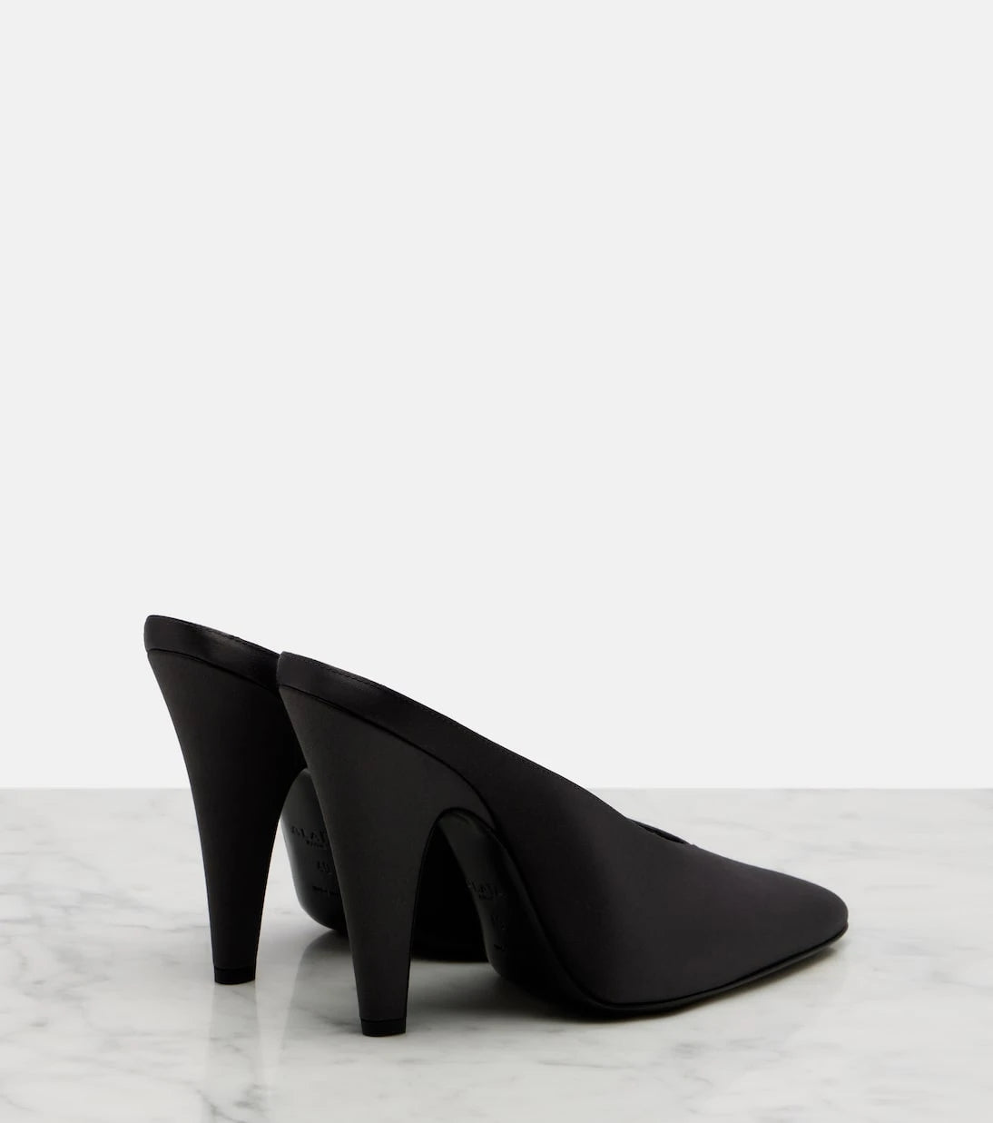 Alaïa - Cone satin mules