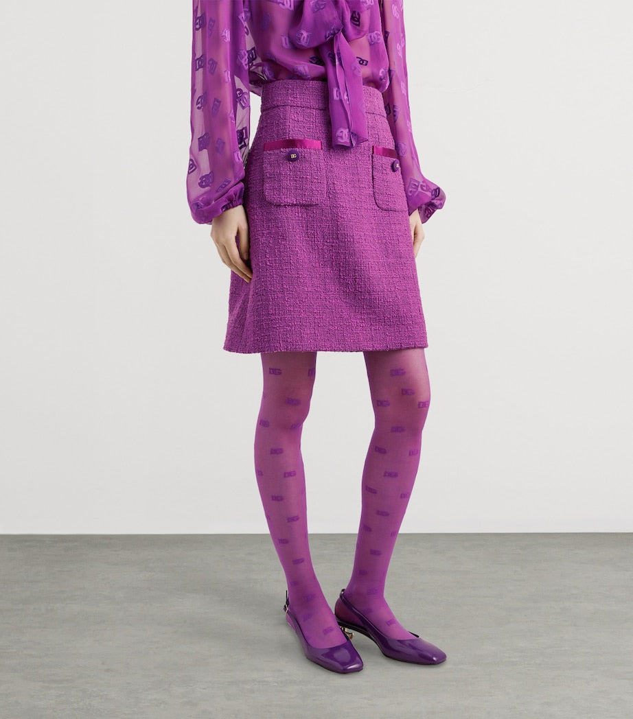 Dolce & Gabbana Multi Tweed Mini Skirt