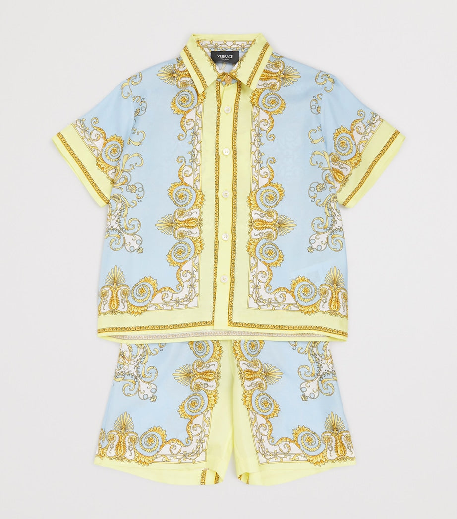 Versace Kids Silk Barocco Shorts (12 Months - 5 Years)