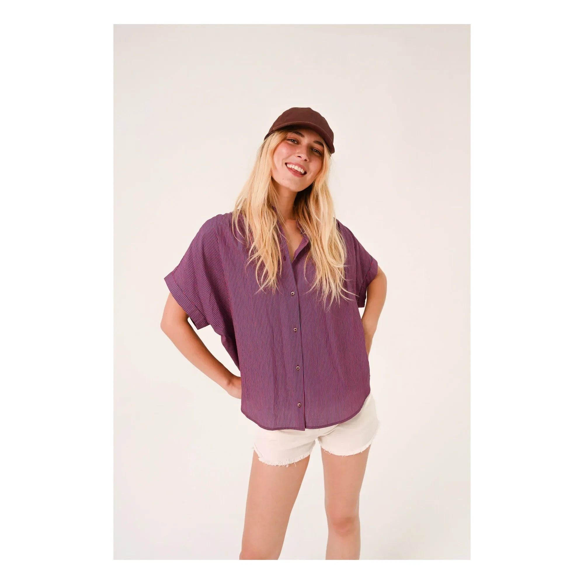 Sacrécoeur - Louisa Safi shirt | Plum