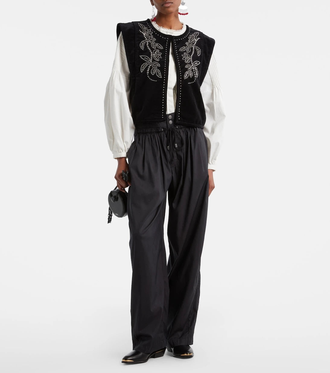 Isabel Marant - بنطلون إنايا بخصر مرتفع وساق واسعة