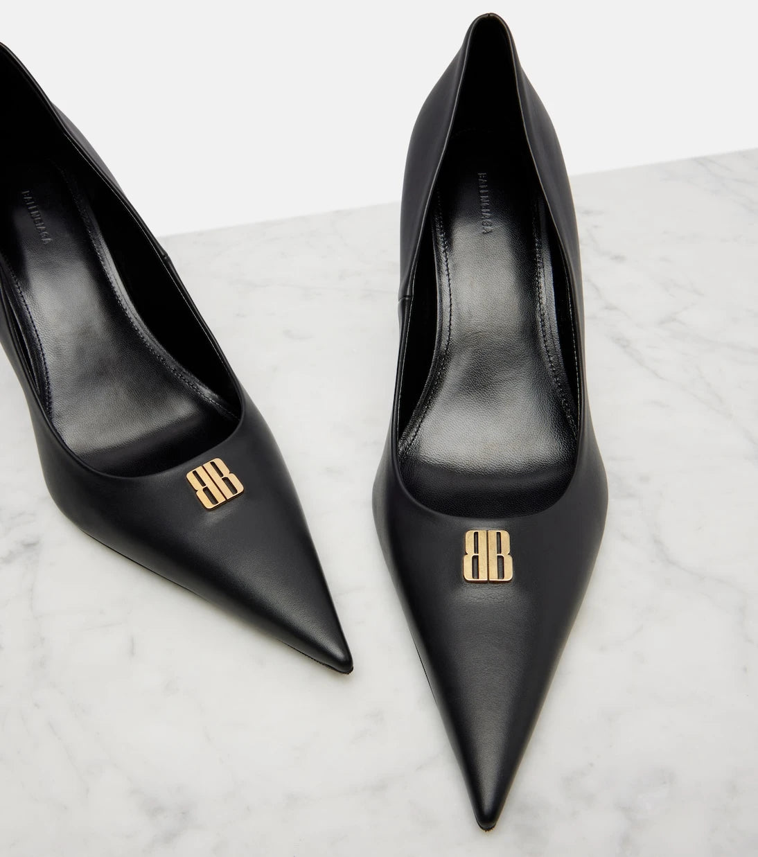 Balenciaga - Avenue BB Editor 90 leather pumps