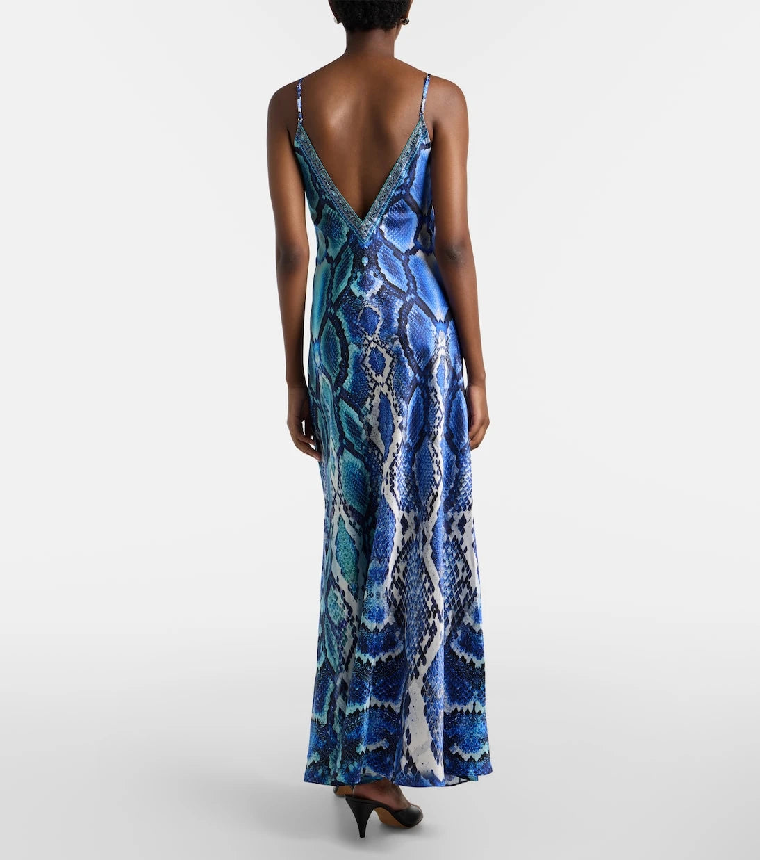 Camilla - Animal-print silk slip dress